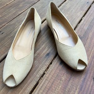 Bruno Magli micro wedge peep toe shoes